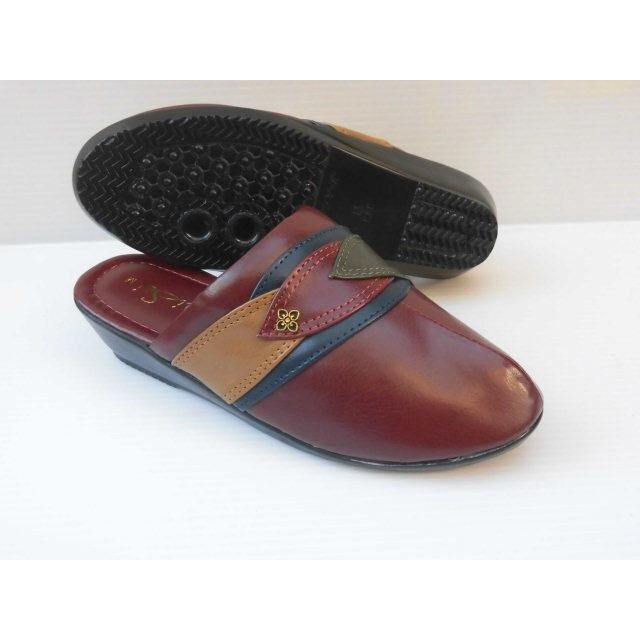 即決 L ぺぺ PEPE 5494 ワイン 外反母趾 事務所 オフィス 防寒 モード 履き 婦人 レディース サンダル 前かぶり つま先カバー つっかけ拍卖