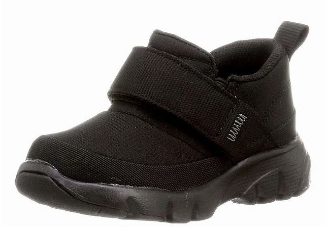 七五三 冠婚葬祭 発表会 フォーマルシューズ 水を弾く撥水加工 18.0 HI-TEC ハイテック HT KD045 黒 キッズ マジック スニーカー 結婚式拍卖