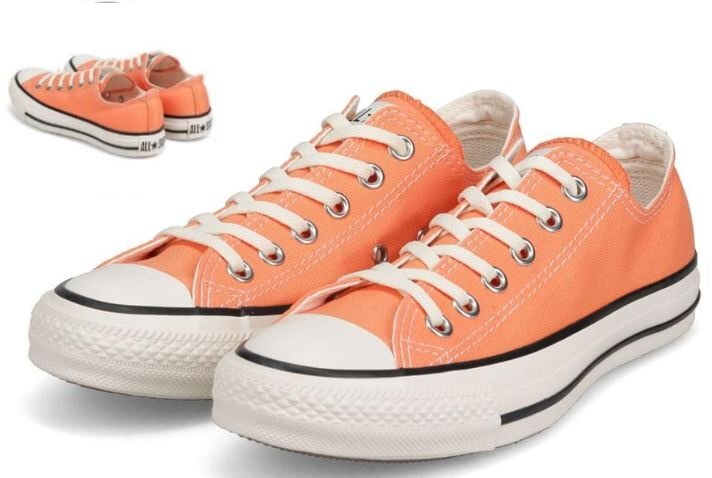 即決 23.0cm CONVERS ALLSTAR コンバース オールスター バーントカラーズ OX オレンジ 婦人 レディース スニーカー ローカット バッシュー拍卖