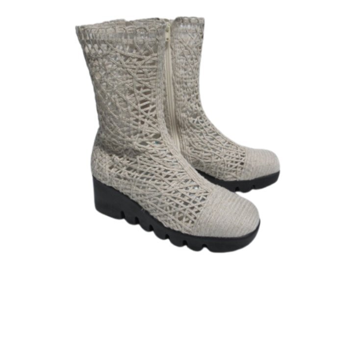 現品限り 24.5cm サマーブーツ SPORTS NINE スポーツナイン 3053 IV 日本製 婦人 レディース レース生地 ウエッジソール サマーシューズ拍卖