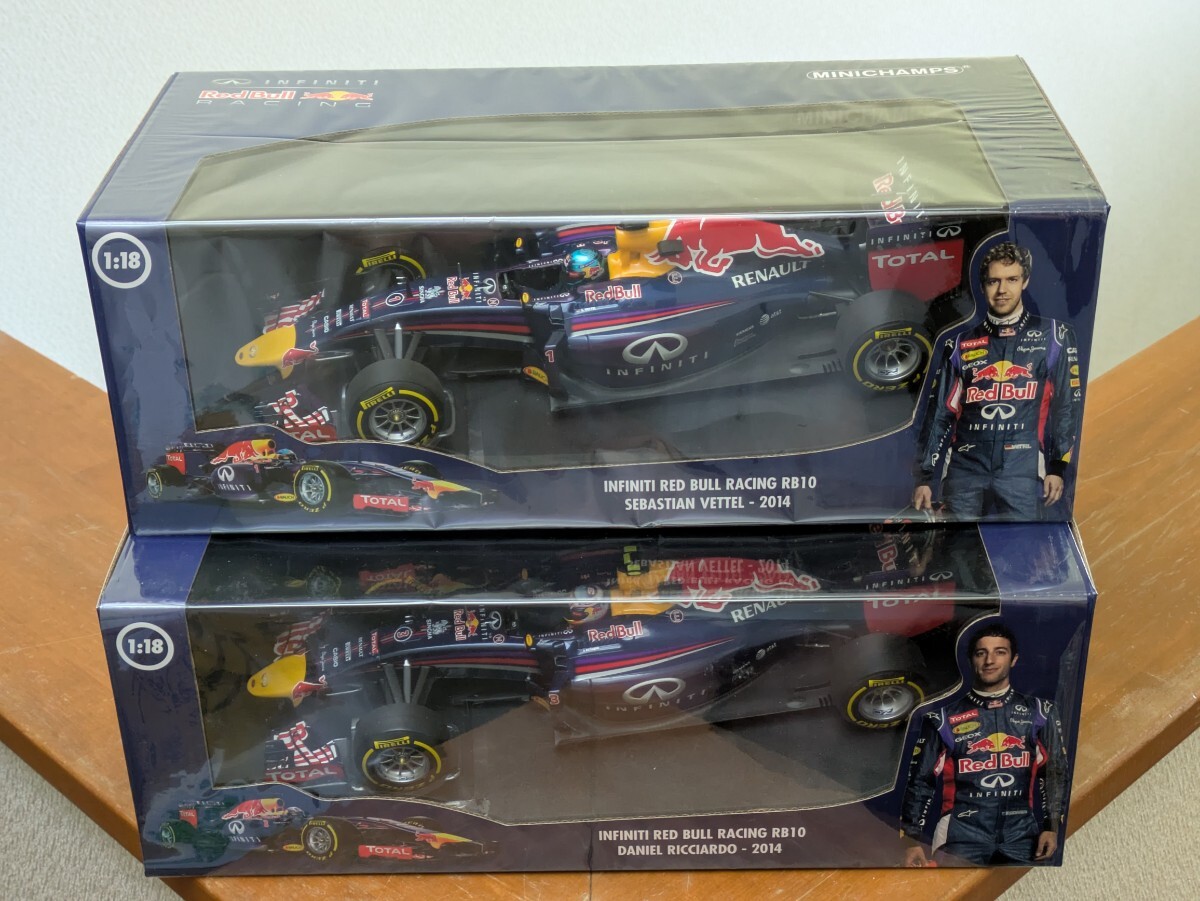 ☆新品未開封品 ! 2台セット! PMA 1/18 レッドブル レーシング ルノー RB10 #1 S.ベッテル #3 D.リカルド 2014年シーズンモデル ☆ 拍卖
