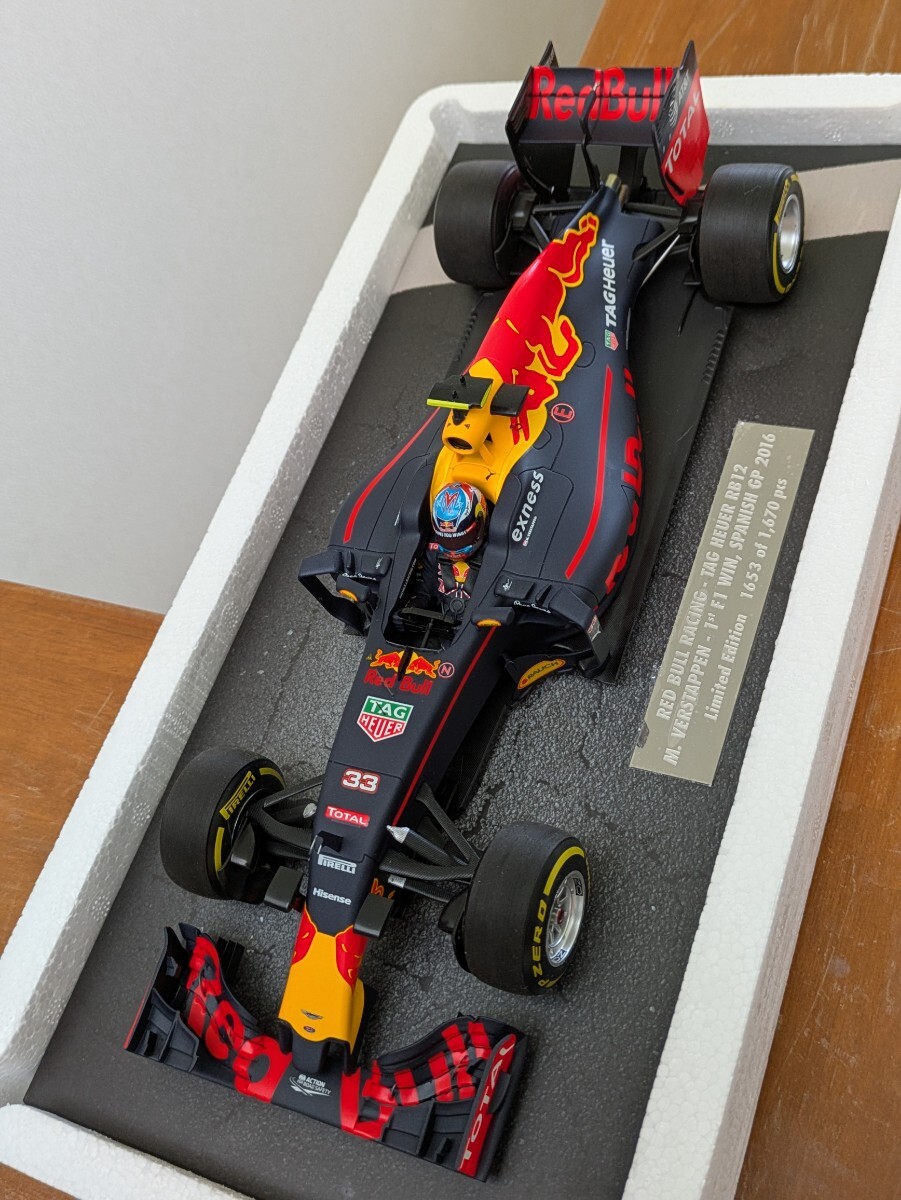 ☆超稀少品 ! PMA 1/18 レッドブル レーシング RB12 スペインGP 1st Win #33 M.フェルスタッペン 初優勝スペインGP 2016年 ☆ 拍卖