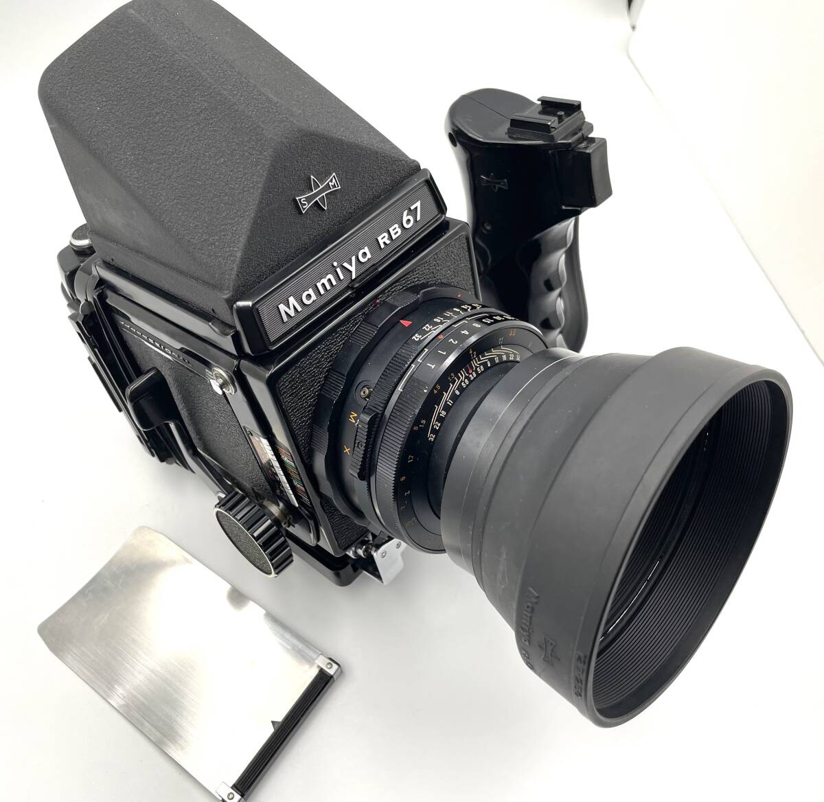 Mamiya RB67 pro SEKOR 127mm 1:3.8 グリップ レンズフード 付 マミヤ mamiya rb67 127 3.8 sd 対応拍卖