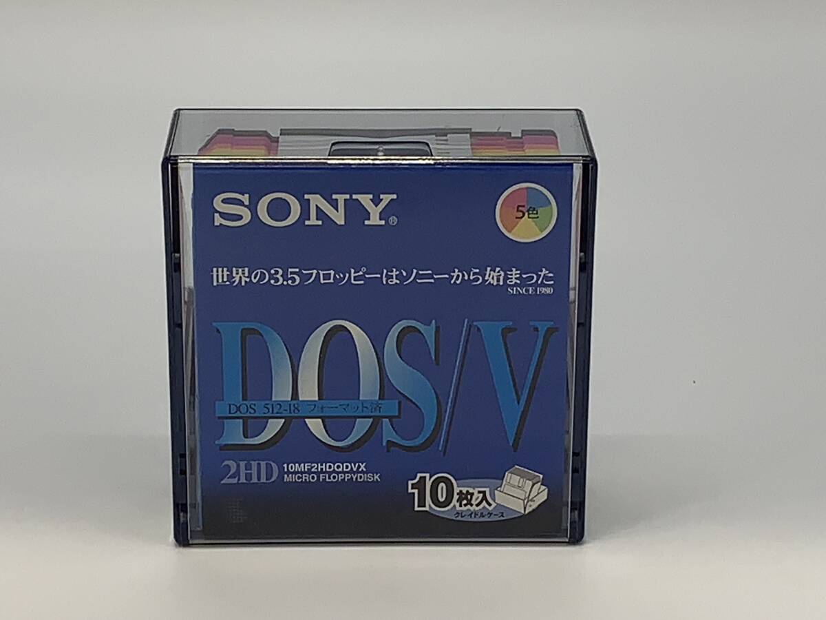★SONY ソニー 3.5型フロッピーディスク フォーマット済 2HD 10MF2HDQDVX DOS/V 10枚 未使用品 クレイドルケース拍卖