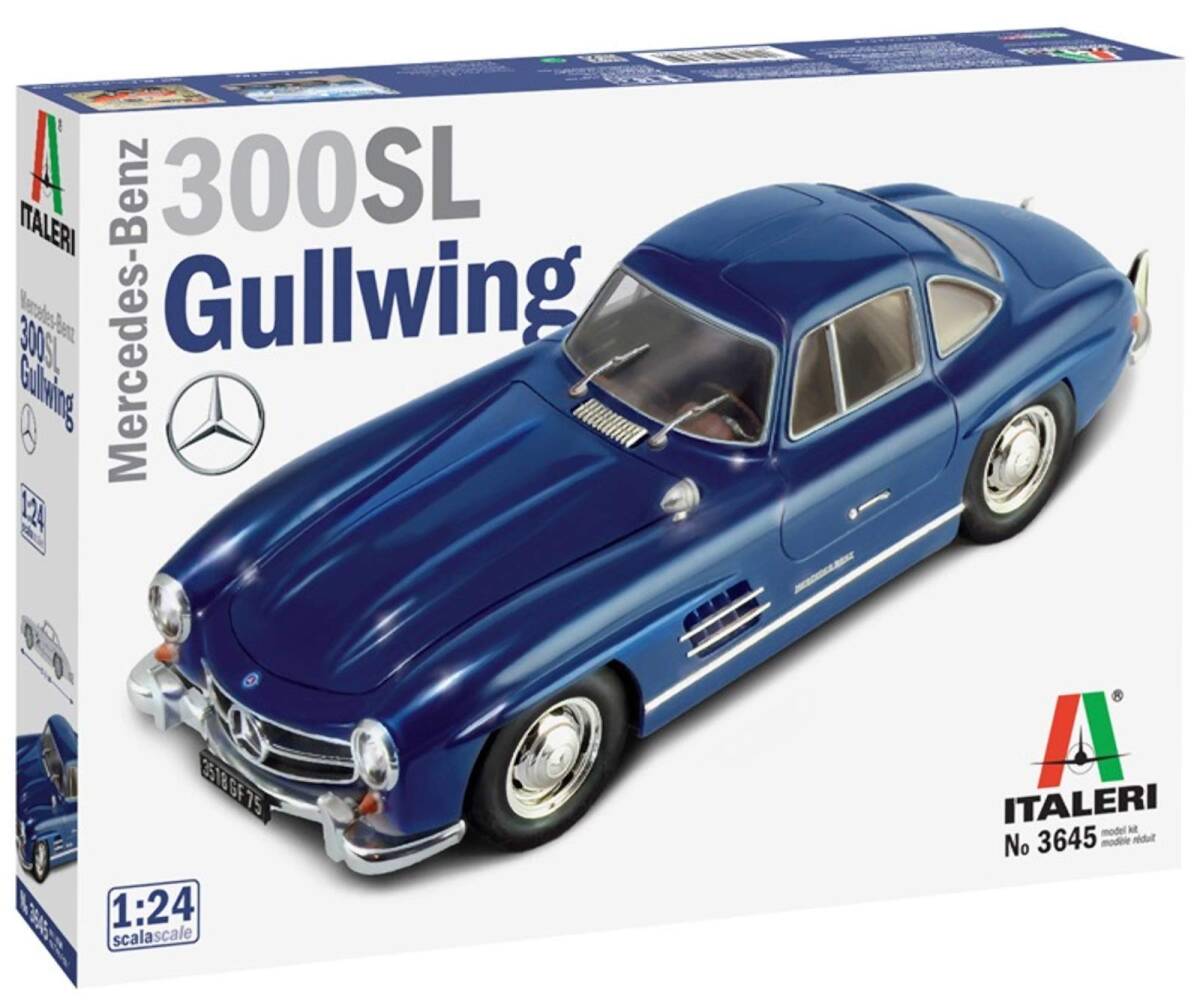 【中古】イタレリ 1/24 メルセデス・ベンツ 300 SL ガルウイング (日本語説明書付属) プラスチックモデルキット IT3645拍卖