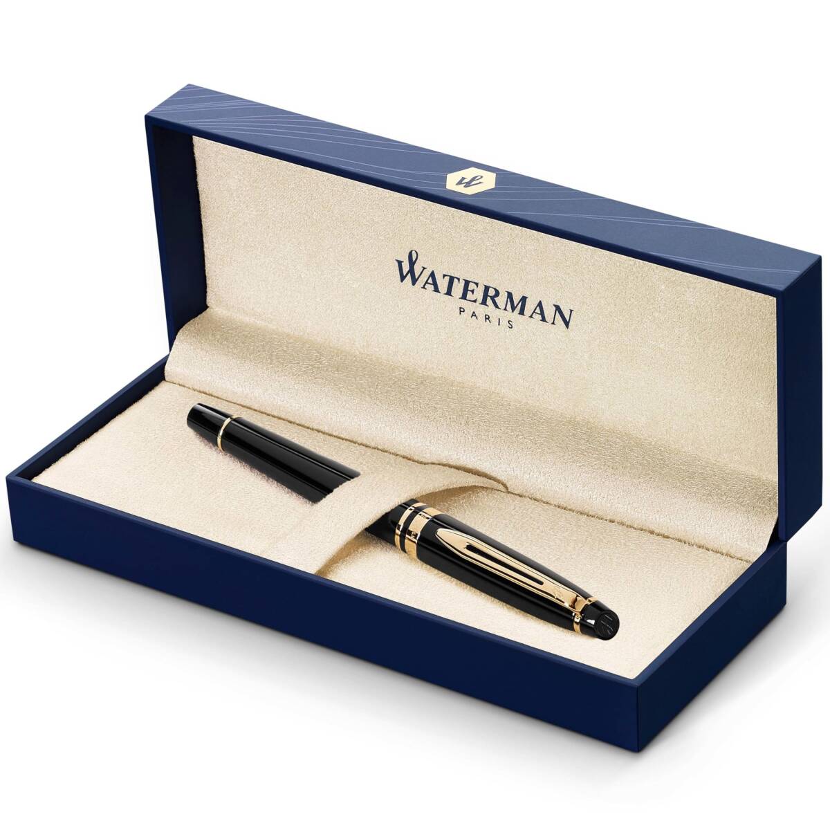 【中古】Waterman Expert Gold Trim Fountain Pen - Black 万年筆 (並行輸入品)拍卖