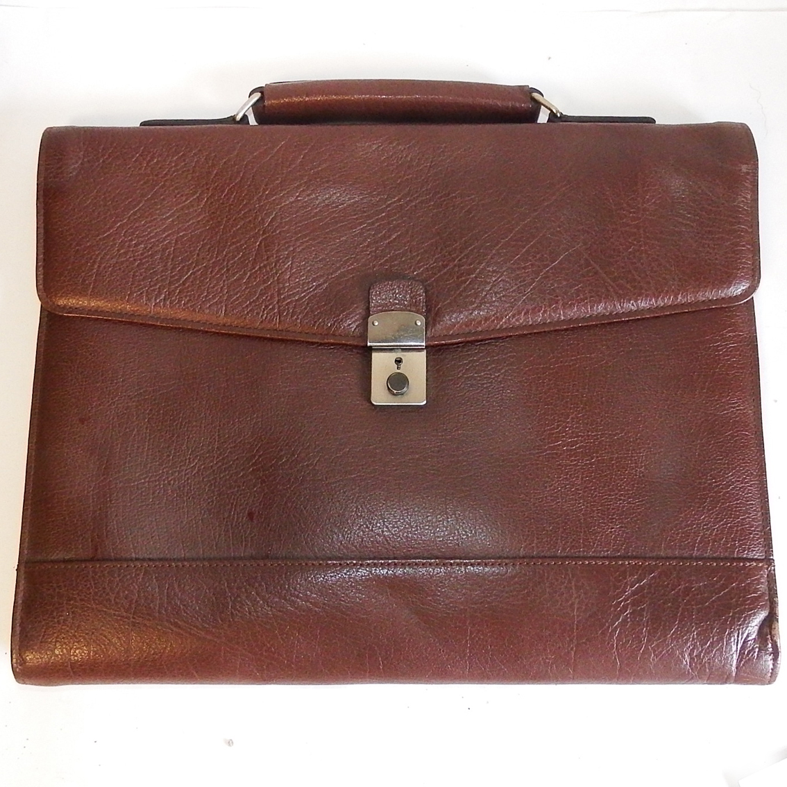 AV0906 ビジネス バッグ ブラウン 本革拍卖