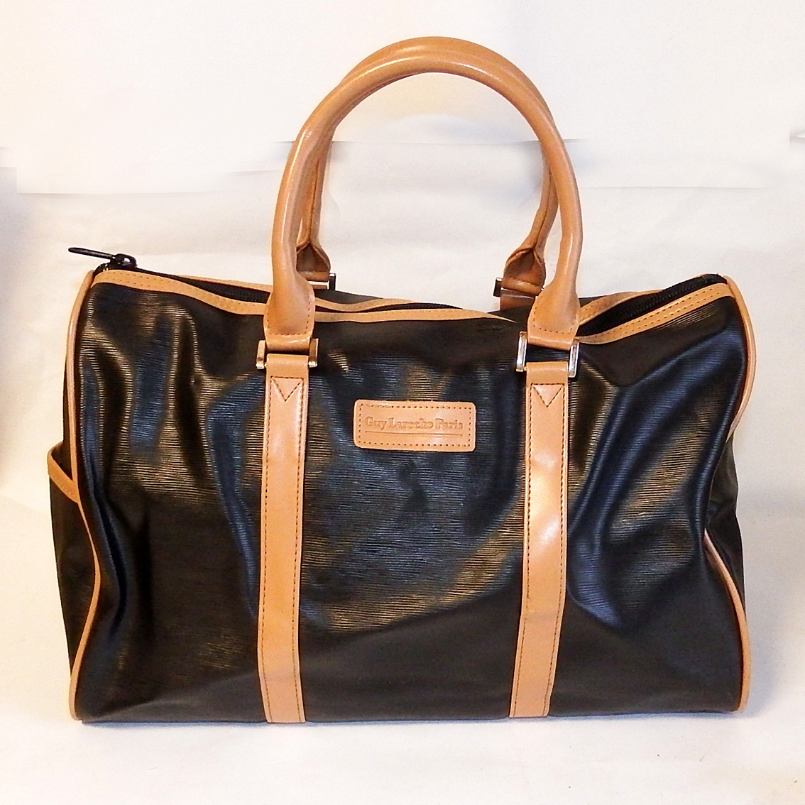 AV0909 ギラロッシュ Guy Laroche Paris ボストンバッグ 紺色拍卖
