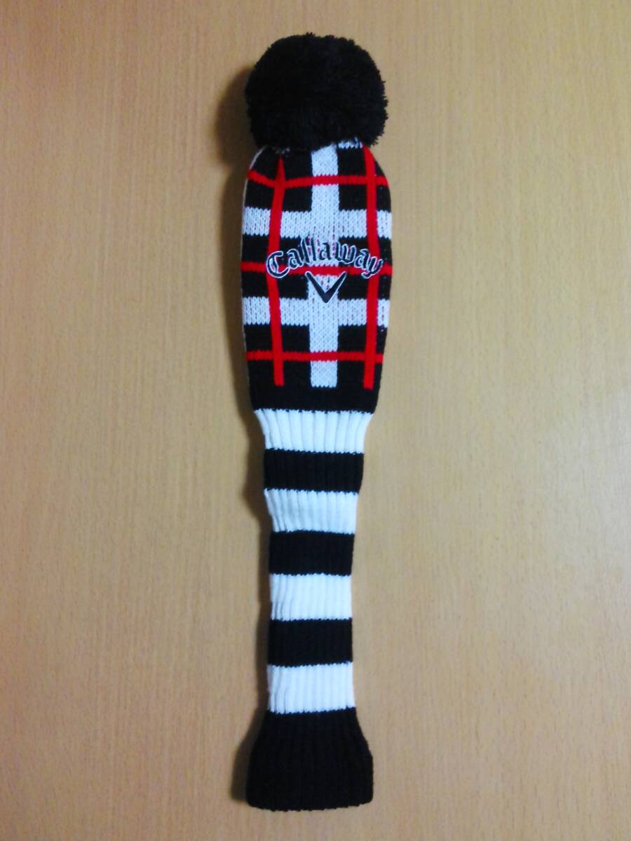 キャロウェイ CALLAWAY フェアウェイウッド FW用 ヘッドカバー ニット ブラック レッド ホワイト拍卖