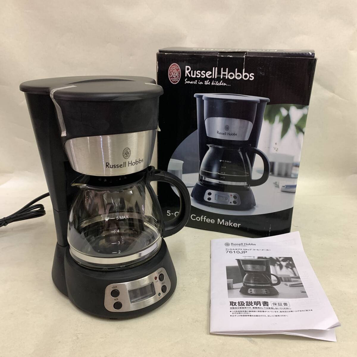 ■動作品 Russell Hobbs ラッセルホブス 5カップコーヒーメーカー 7610JP カフェ 珈琲 ■E42951拍卖