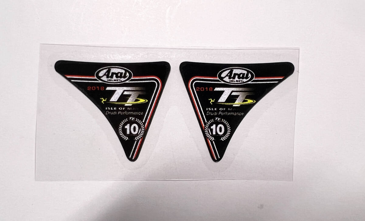 ST-090 ARAI マン島 TT ISLE OF MAN 2018 ヘルメット ミラーシールドステッカー 反射剤入り拍卖
