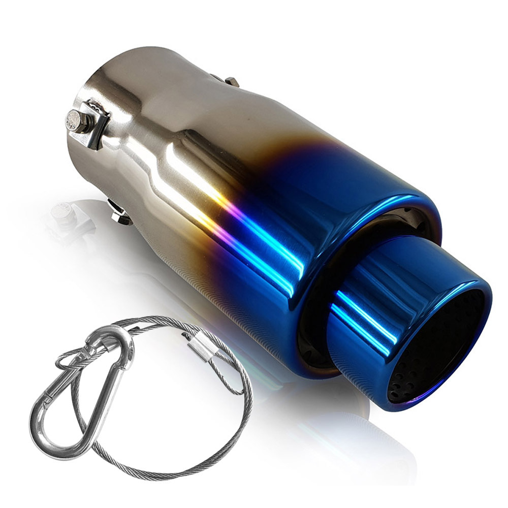 「脱落防止ワイヤー付き」日産 新型セレナC27X マフラーカッター チタン焼き 外装 カスタムパーツドレスアップ 真円型 約49mm~64mm適用拍卖