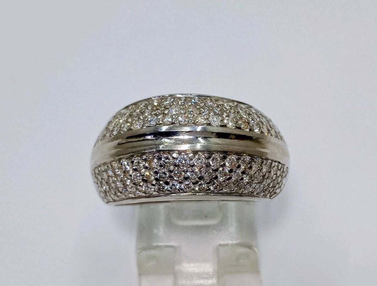 Pt900 プラチナ 13.2g ダイヤ 1.08ct リング 15号拍卖