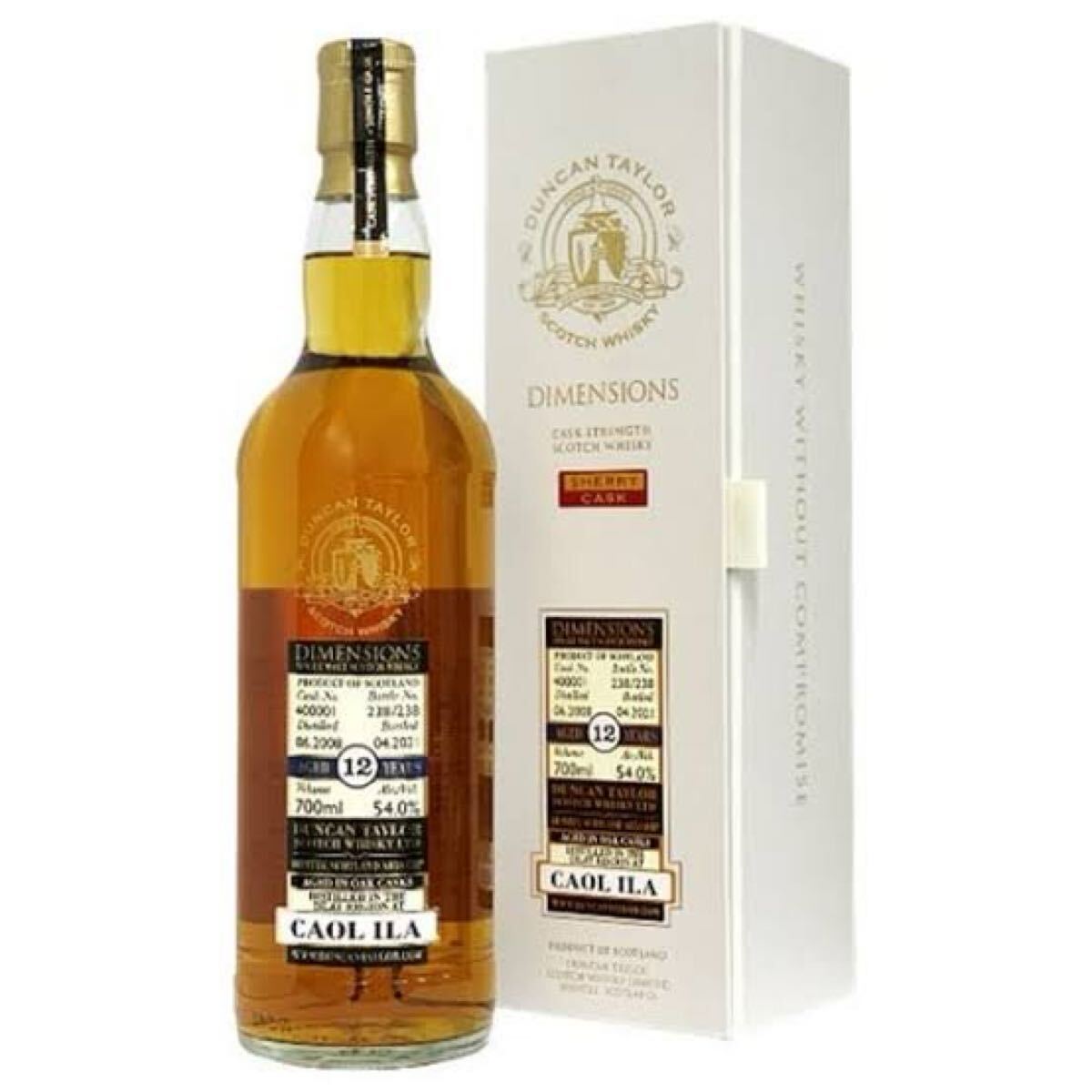 【未開封】★希少 限定品★ ダンカンテイラー ダイメンションズ カリラ 2008 12年 54度 700ml拍卖