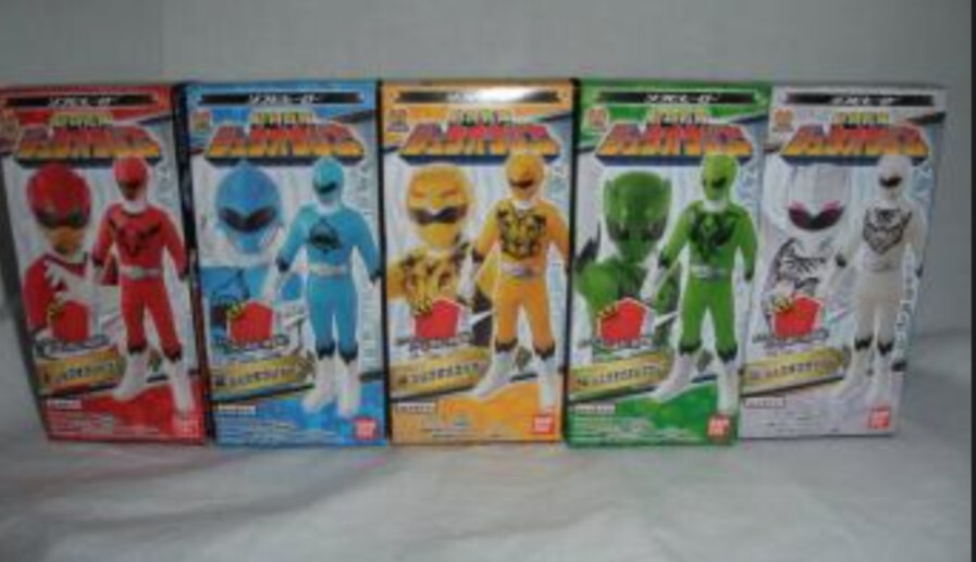 食玩 動物戦隊ジュウオウジャー ソフビヒーロー  5種セット ソフビ フィギュア拍卖