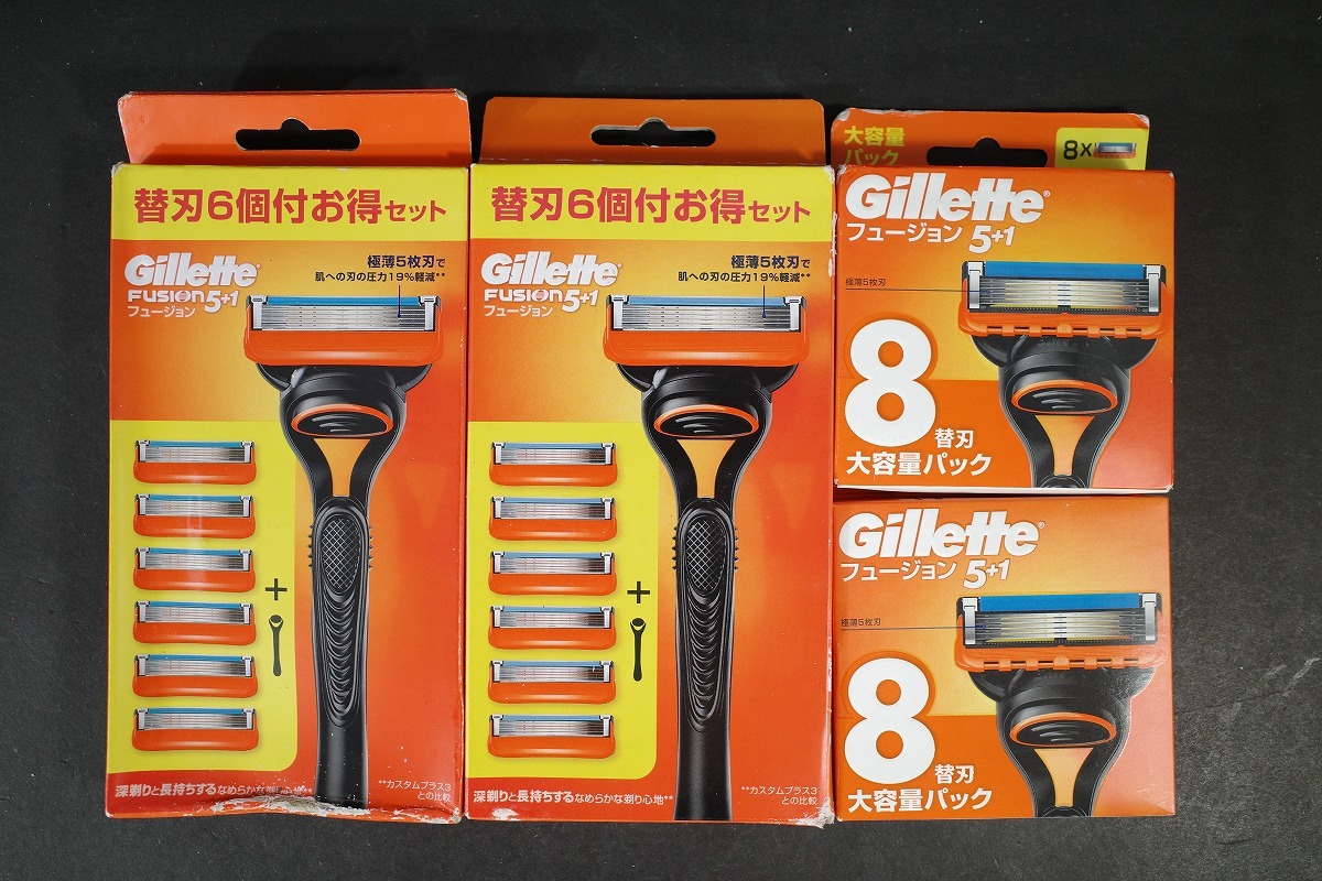 【新品】即決 2個セット ジレット フュージョン 5+1 ホルダー 本体1+替刃6個付 お得セット/替刃16個拍卖