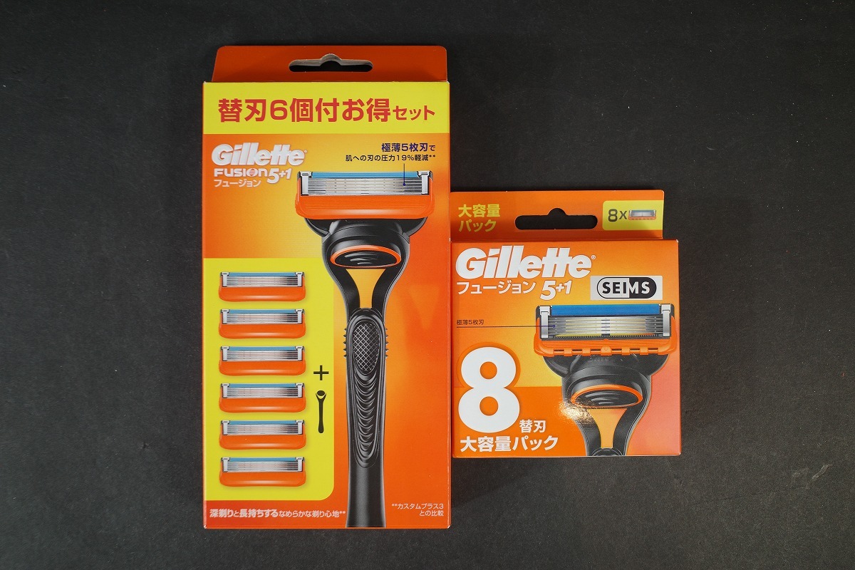 未使用 即決 未使用 gillette ジレット フュージョン 5+1 本体+替刃6個+替刃8個拍卖