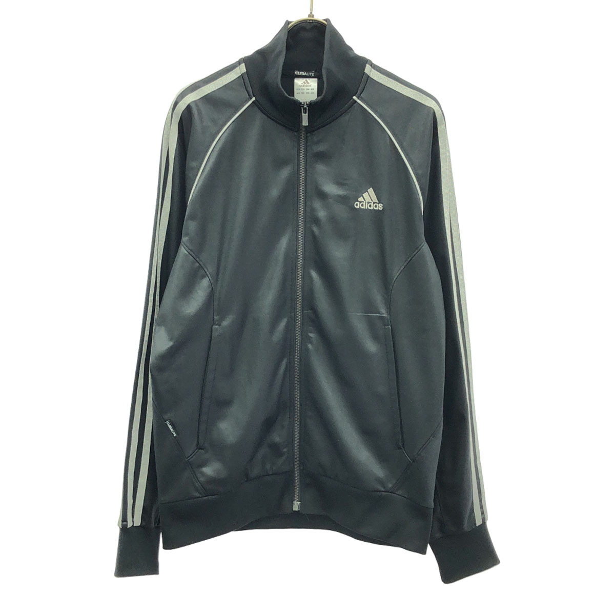 adidas アディダス ロゴ刺繍 長袖 トラックジャケット L ブラック トレーニング ジャージ クライマライト メンズ拍卖