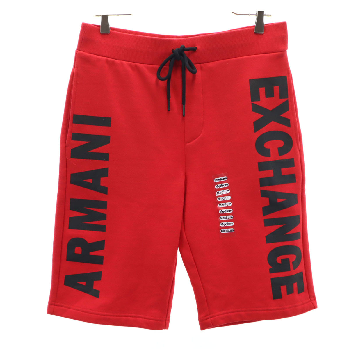 未使用 ARMANI EXCHANGE アルマーニエクスチェンジ スウェットショートパンツ M レッド 裏起毛 メンズ拍卖