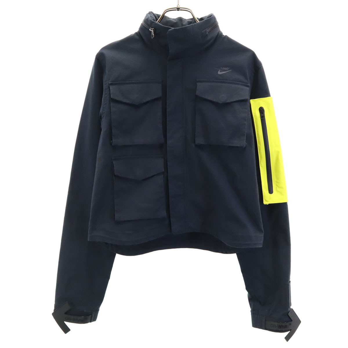 NIKE ナイキ OFF WHITE オフホワイト コラボ ランニング ジャケット S ブラック レディース拍卖