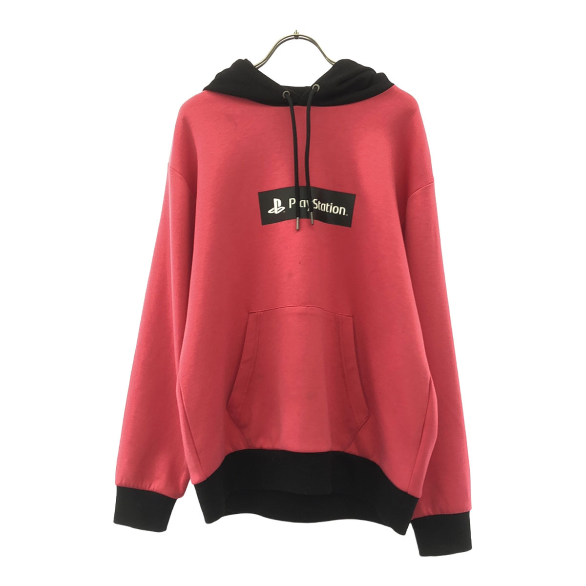 GU ジーユー for PlayStation ダブルフェイス パーカー S ピンク メンズ拍卖