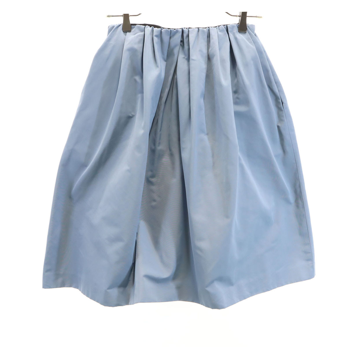 BEAUTY&YOUTH UNITED ARROWS ビューティーアンドユース ユナイテッドアローズ 日本製 ミディ丈 ギャザースカート 水色 レディース拍卖