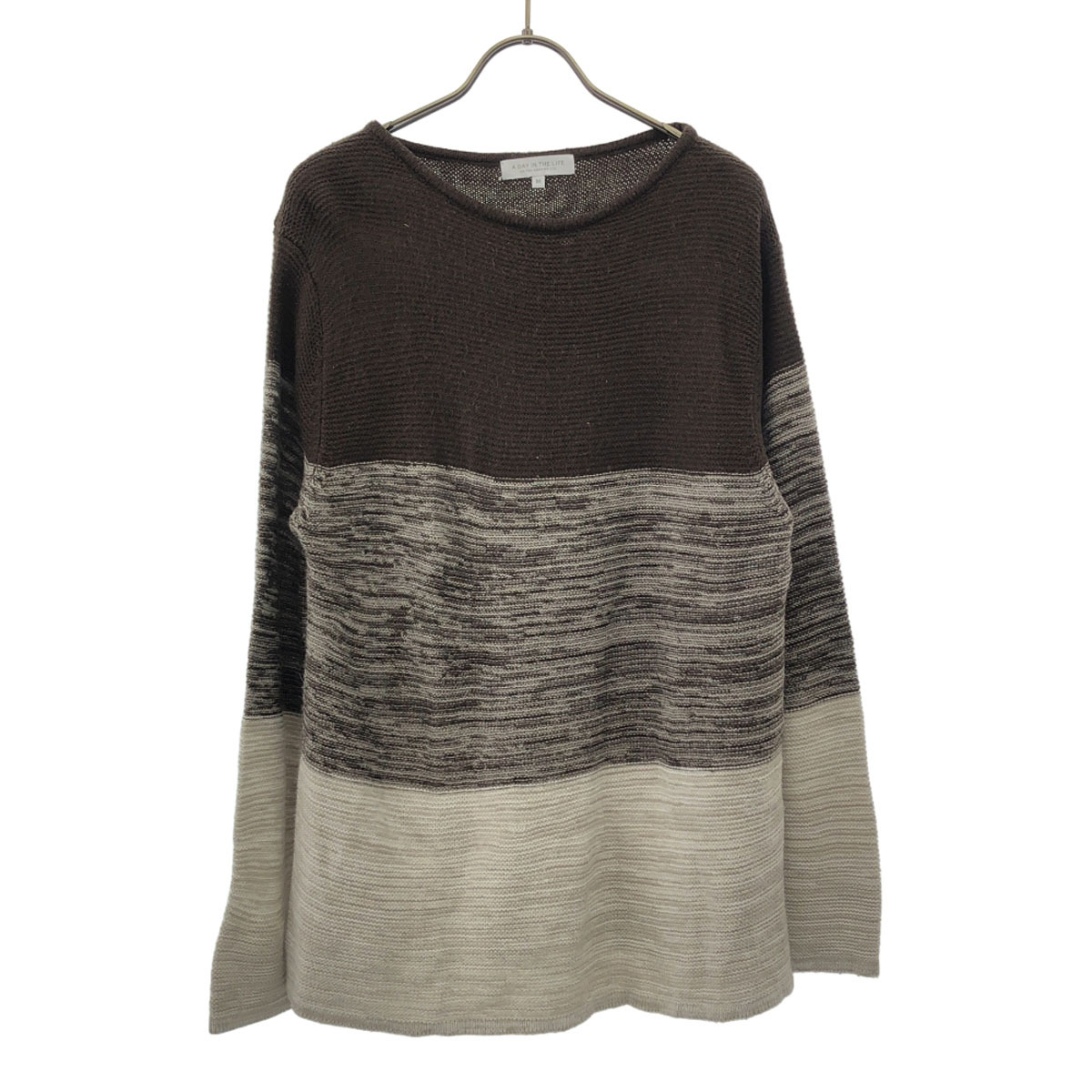 UNITED ARROWS ユナイテッドアローズ A DAY IN THE LIFE 長袖 セーター M ブラウン系 ニット メンズ拍卖