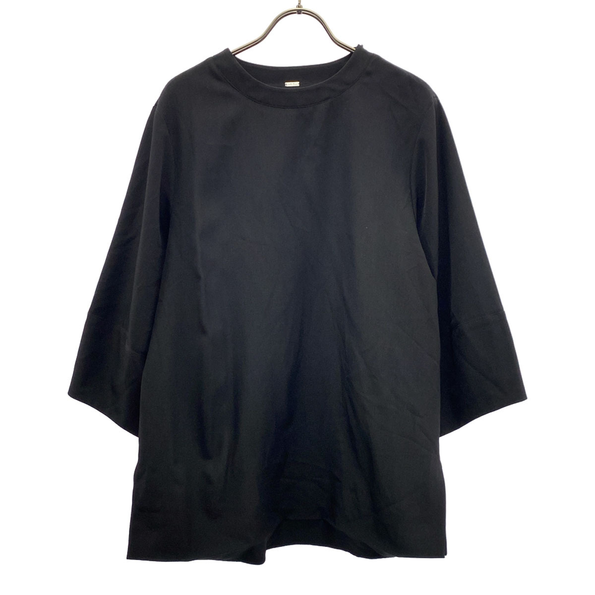 Mila Owen ミラオーウェン 7分袖 構築ハーフスリーブ ブラウス 1 ブラック 09WFT231133 レディース拍卖