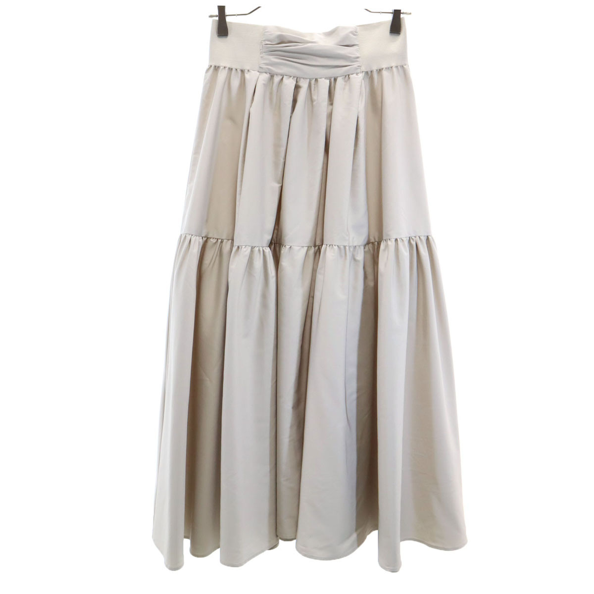 SNIDEL スナイデル ロング丈 ボリュームタフタ スカート 1 グレージュ レディース拍卖