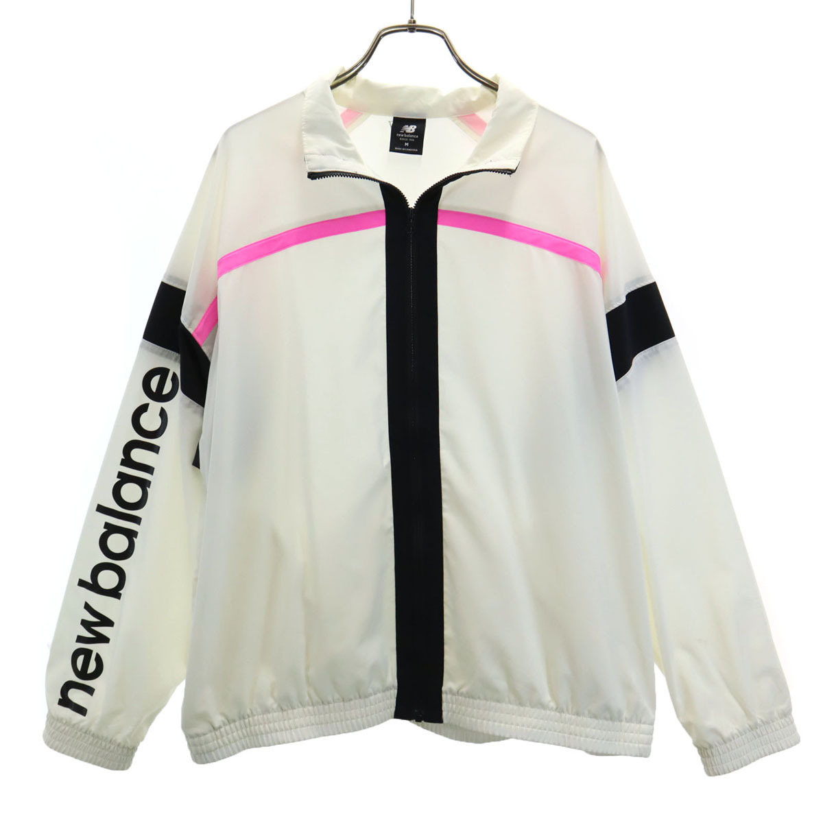NEW BALANCE ニューバランス ウインドブレーカー M/L アイボリー ジャケット レディース拍卖