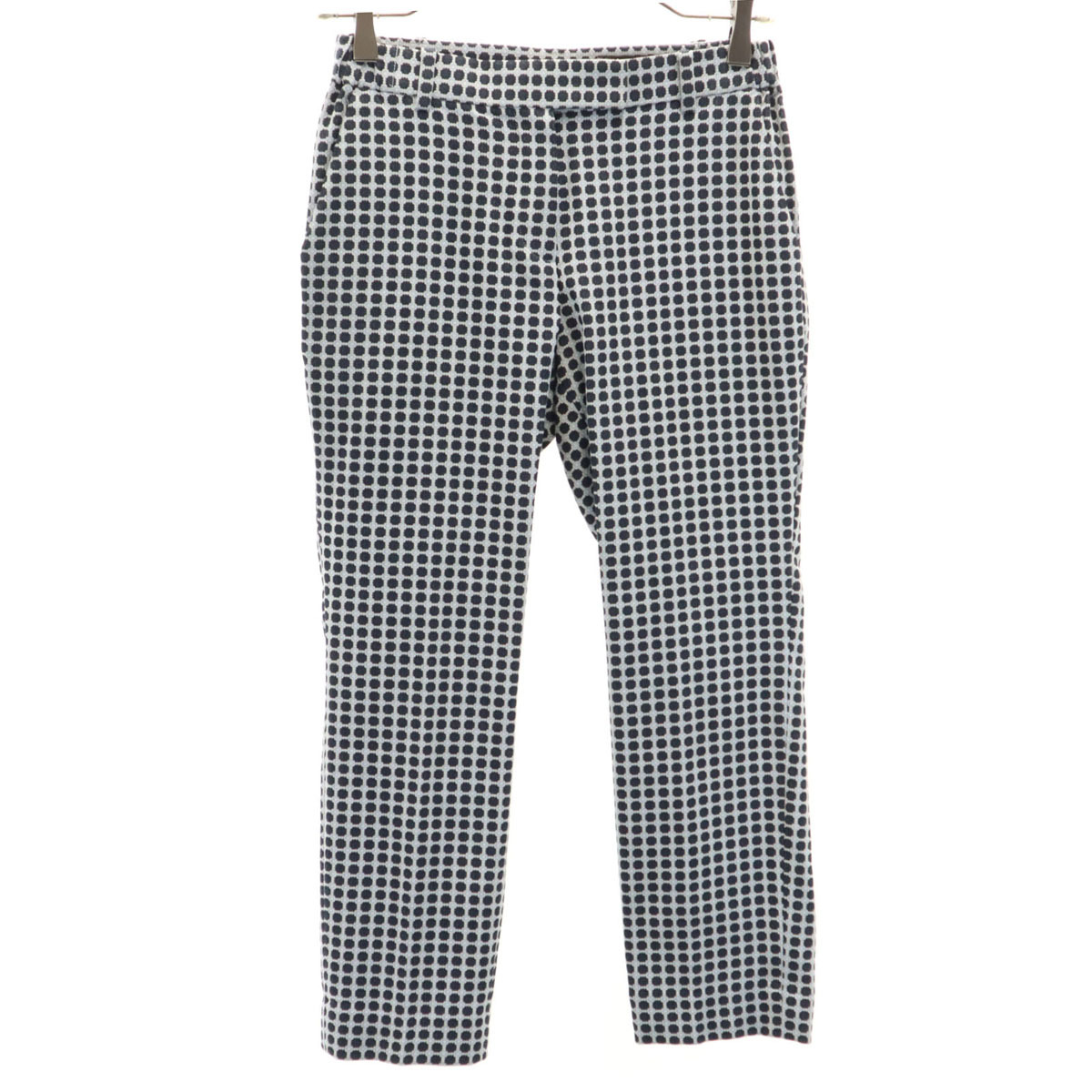 TOMORROWLAND collection トゥモローランド コレクション 日本製 総柄 アンクルパンツ 34 水色 レディース拍卖