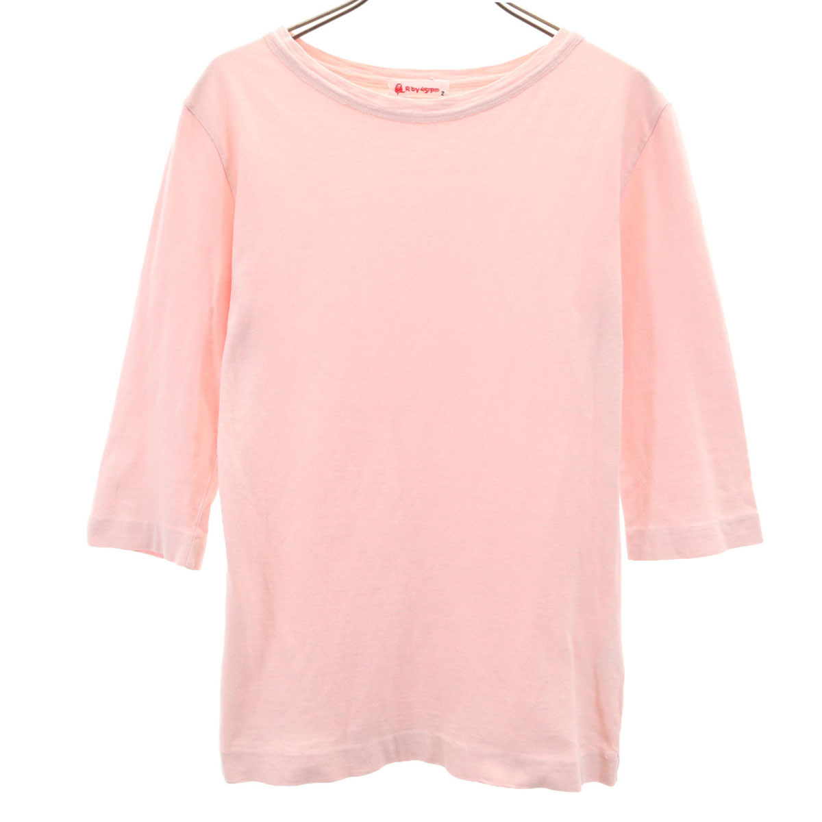R by 45rpm アールバイフォーティファイブアールピーエム 7分袖 Tシャツ 2 ピンク レディース拍卖