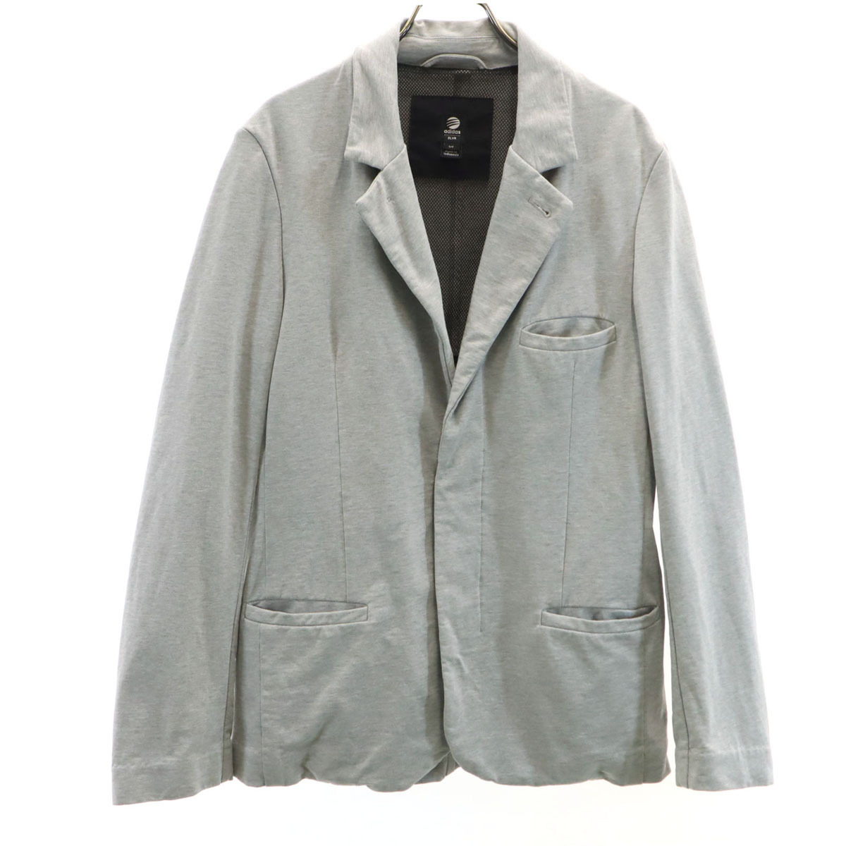 adidas SLVR アディダス シルバー ゴルフ テーラードジャケット S グレー アンコン メンズ拍卖