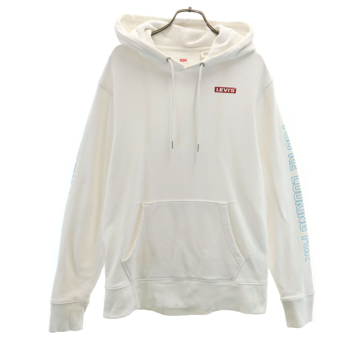 Levi's リーバイス STAR WARS スターウォーズ コラボ バックプリント C-3PO R2-D2 長袖 スウェットパーカー S ホワイト系 メンズ拍卖