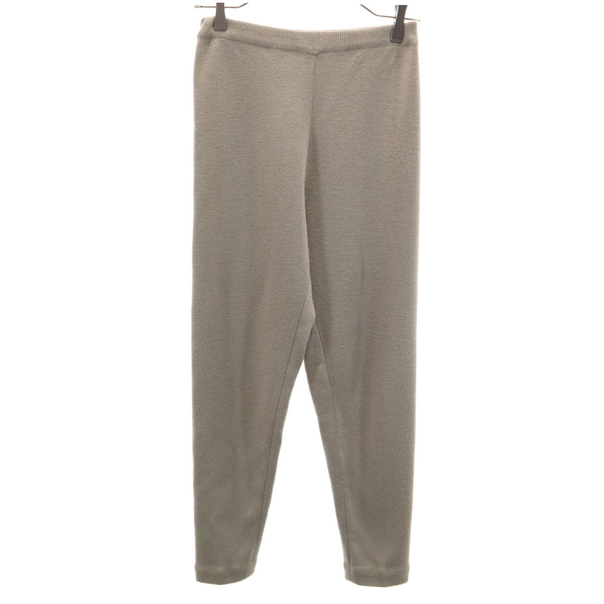 GUCCI グッチ 80s イタリア製 オールド ニット レギンス 40 グレージュ レディース拍卖