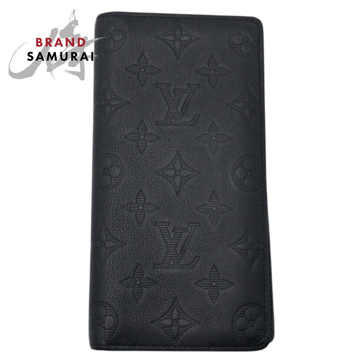 美品 LOUIS VUITTON ルイヴィトン モノグラム シャドー ポルトフォイユプラザ ブラック 黒 レザー M69038 長財布 ロングウォレッ 502675拍卖