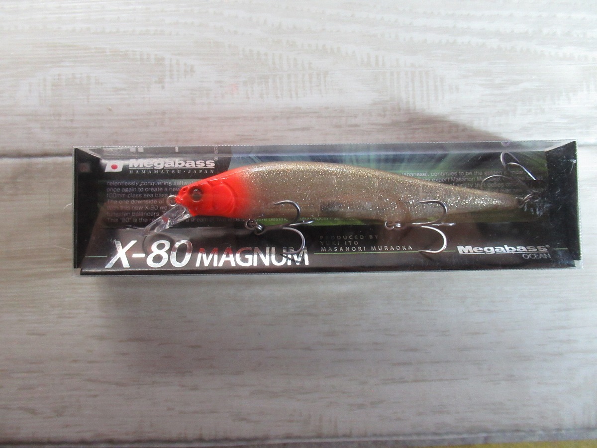 メガバス X-80 マグナム X-80 MAGNUM GLXシャイニーレッドヘッド 未使用品拍卖