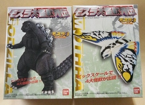 モスラ大怪獣列伝 平成ゴジラ&モスラ 2種 モスラ3キングギドラの逆襲 ビックスケールソフビフィギュア バンダイ 1998年 A113拍卖