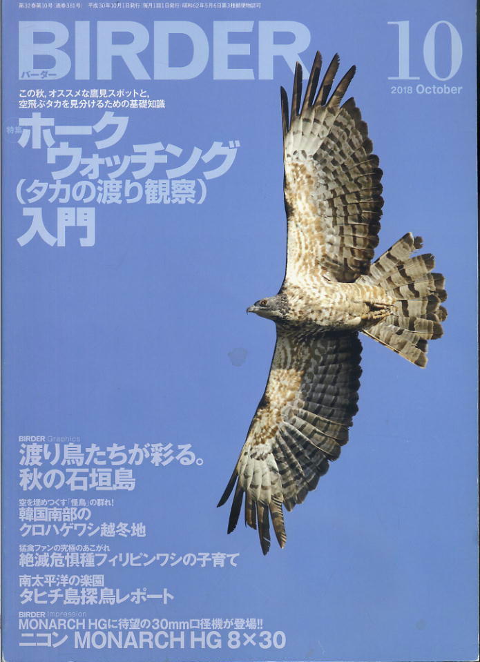 【バーダー BIRDER】2018年10月 ★ ホークウォッチング(タカの渡り観察)入門拍卖