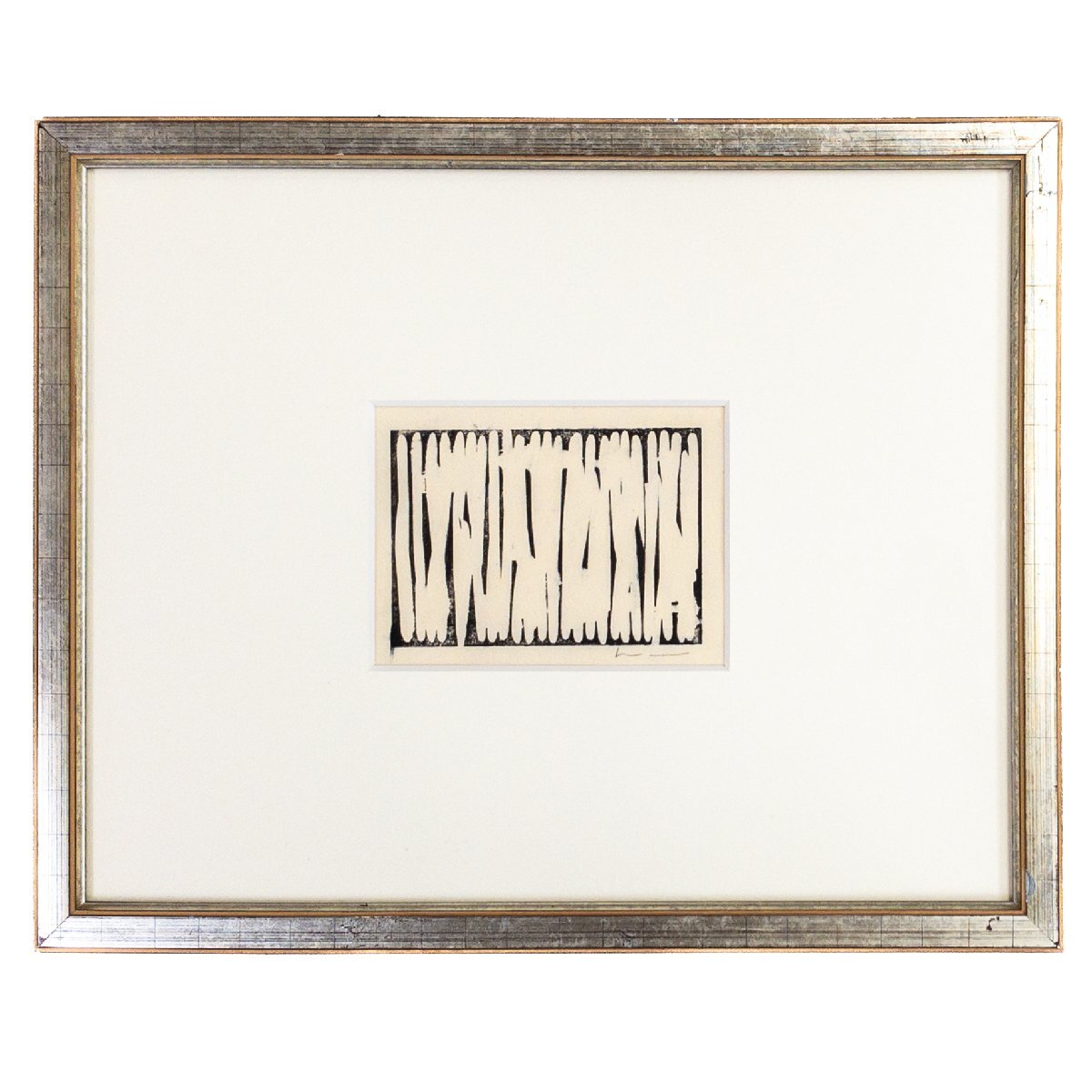 【SHIN】李禹煥 「削りによる場面 1」 木版画 1978年作 リー・ウーファン 抽象画 希少 額装 真作保証 Lee Ufan拍卖