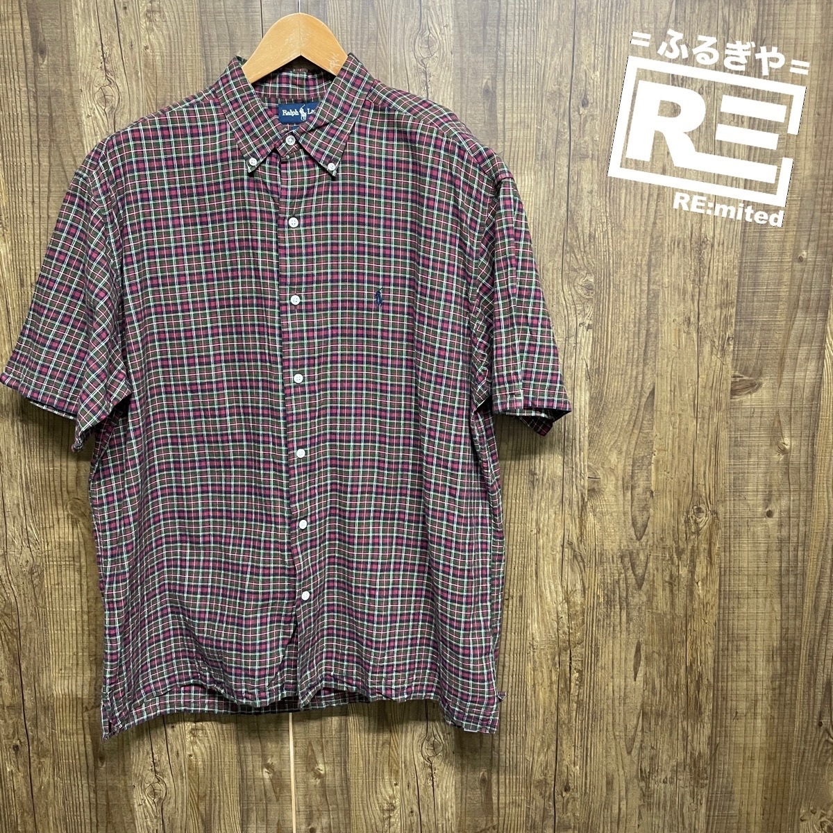 XL POLO RALPH LAUREN ポロラルフローレン 半袖シャツ ボタンダウン 3980拍卖