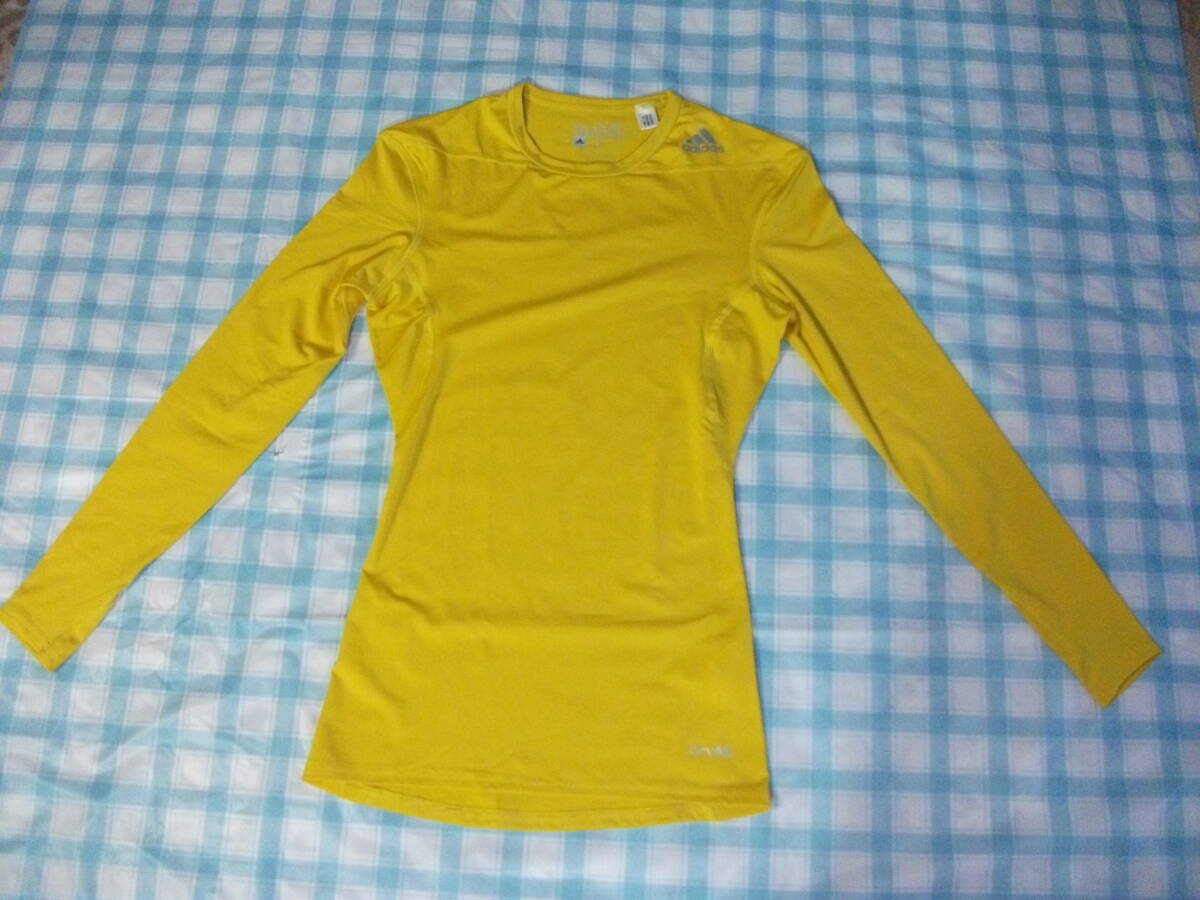 アディダス TECHFIT コンプレッション 黄 M 美品拍卖