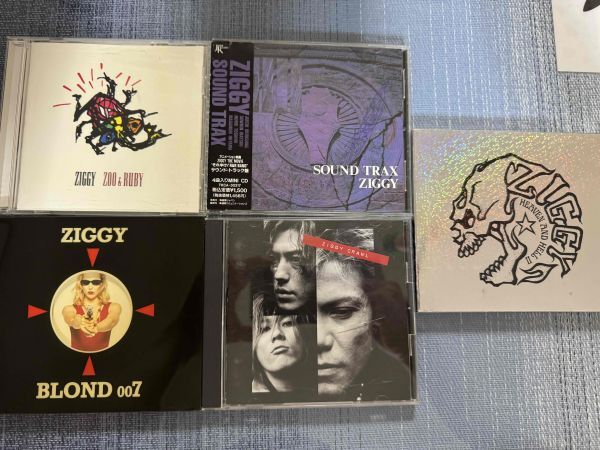 ZIGGYジギー オリジナルアルバム&ミニアルバムCD5枚セット HEAVEN AND HELLⅡ/CRAWL/ZOO&RUBY/SOUND TRAX/BLOND 007 森重樹一/戸城憲夫拍卖