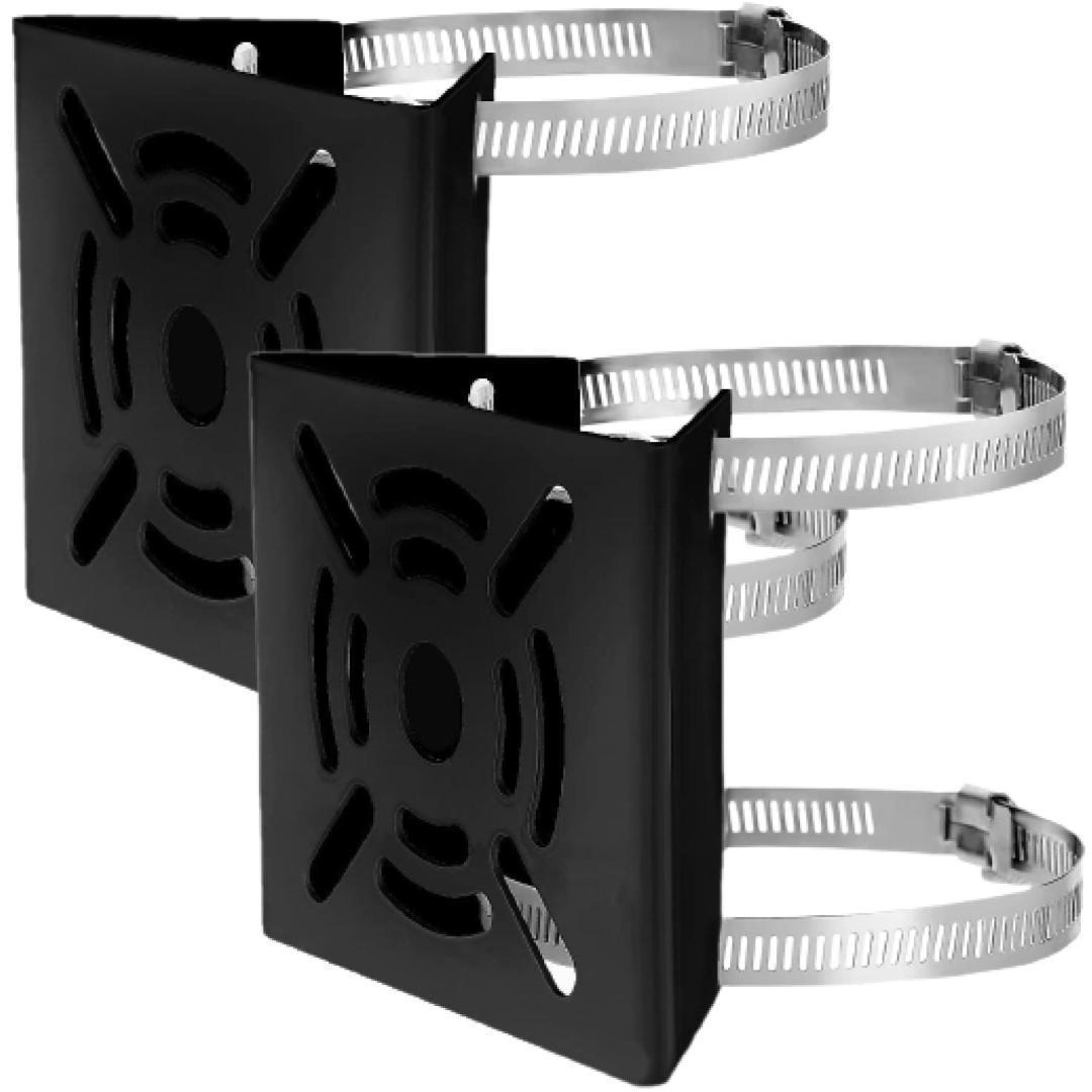 防犯カメラ 取付金具 ブラケット ステンレスバンド 20㎝ 2セット ブラック拍卖