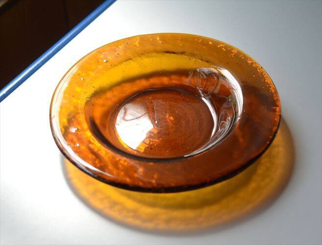 フィンランド製 Humppila Talonpoika アンバーガラス 22.5cm パスタープレート フンピラ タロンポイカ 北欧 ブラウン ヴィンテージ it3992拍卖