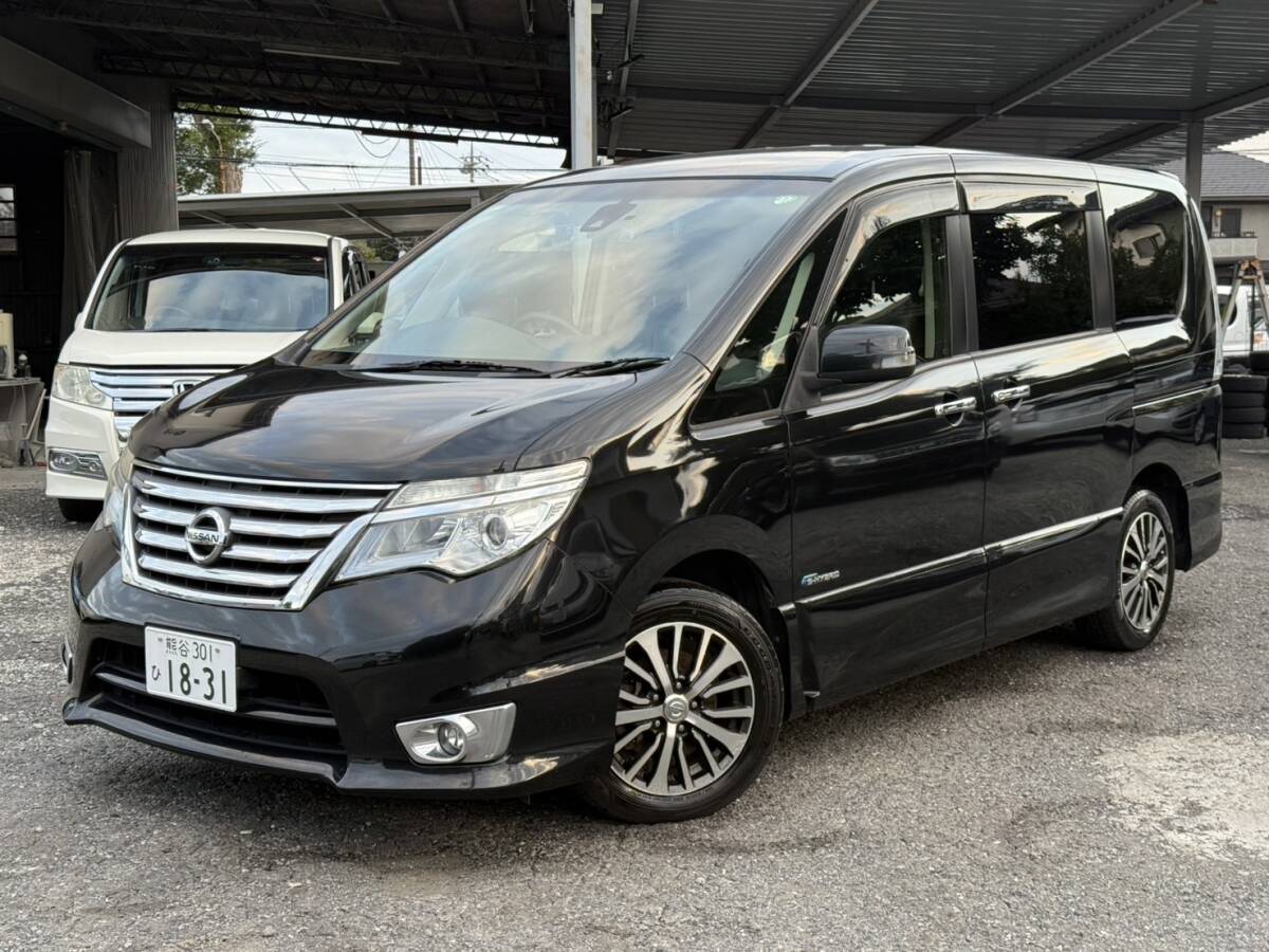 セレナ*S-HV*27年式!*HID*スマートキー*両パワスラ*フリップダウン*ナビ*Bカメラ*DTV*DVD*CD*ETC*クルコン*純正AW*310827拍卖