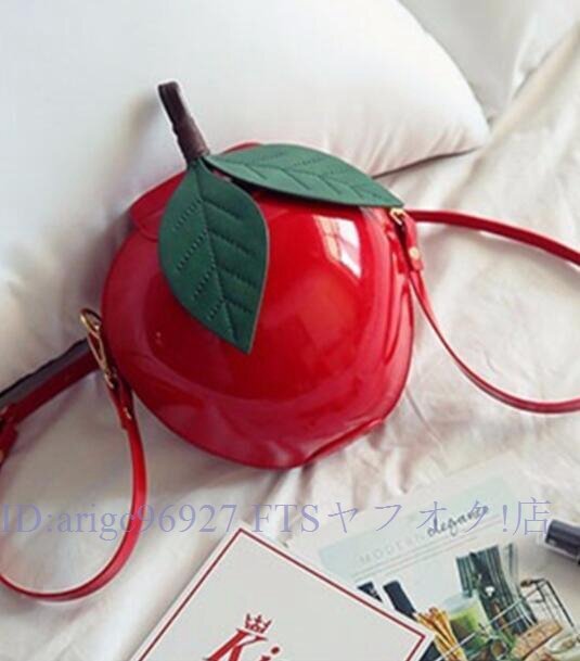 ★新品ショルダーバッグ りんご レディース 鞄 PU 可愛い リゾート デート 斜めがけ 肩掛け 通勤 旅行 日常 レッド グリーン拍卖