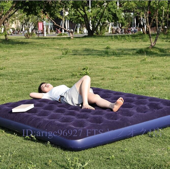 ★新品エアーベッド キャンプ 車中泊 ベッド 防災グッズ アウトドア 極厚 ポンプ付き ダブルサイズ 2人用 収納拍卖