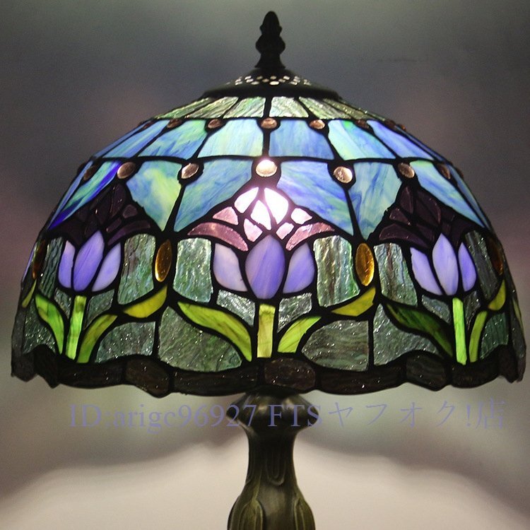 ★新品ステンドグラス アンティーク ステンドランプ花柄 レトロな雰囲気がおしゃれ 照明 リビング デスクライト-1拍卖
