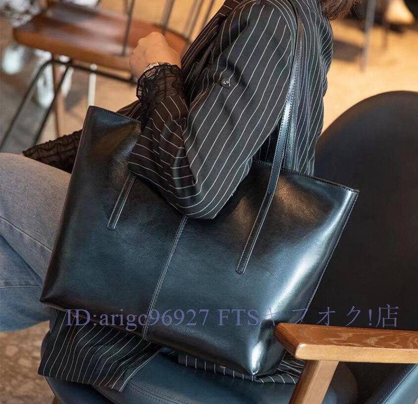 ★新品本牛革 トートバッグ メンズ 本革 ユニセックス レディース A4 通勤バッグ 弁当 収納 通勤通学 レザー 大容量 革バ ブラック拍卖